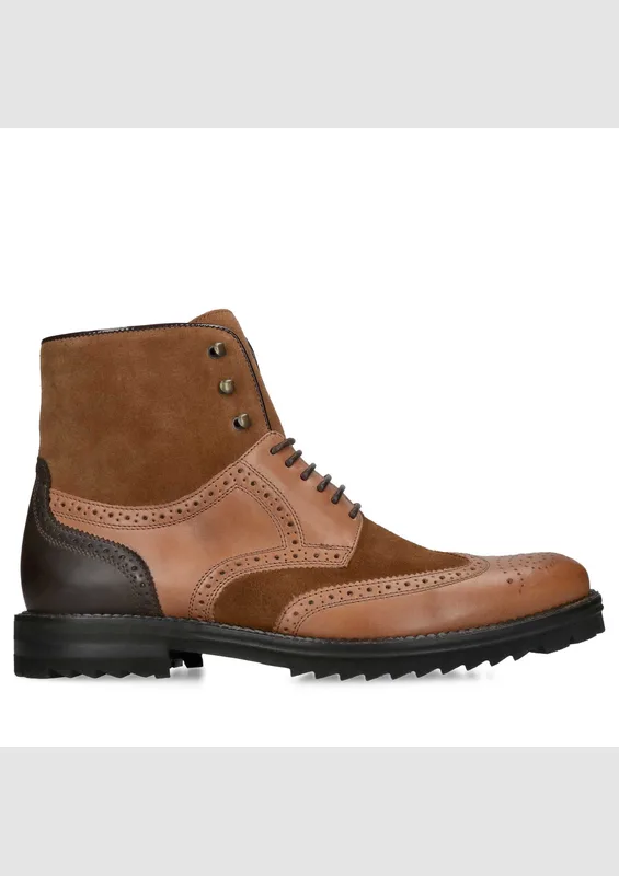 Brązowe trzewiki Frederick — Konopka Shoes