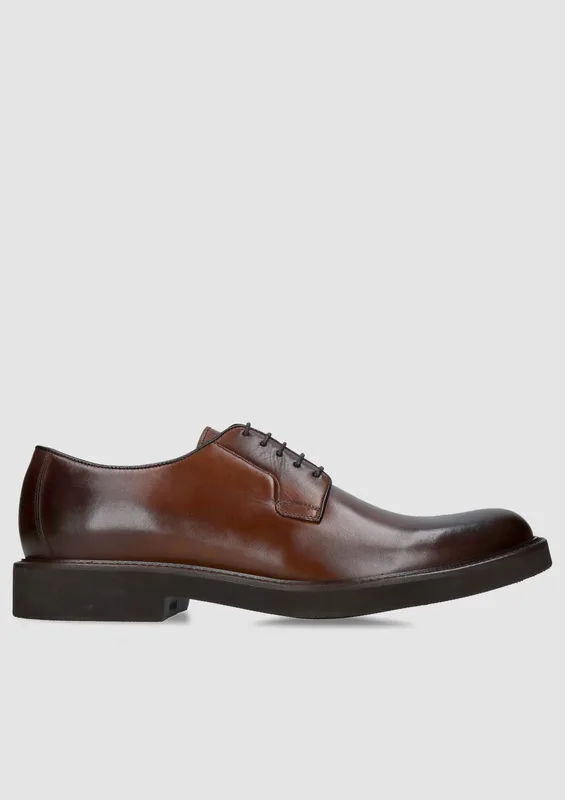 Brązowe półbuty Oscar — Konopka Shoes