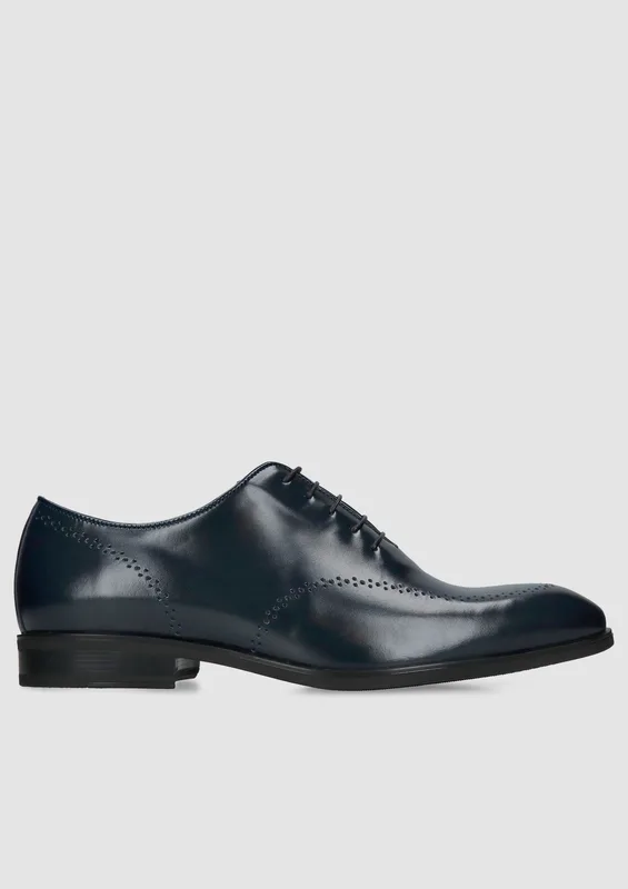 Granatowe półbuty Marco — Konopka Shoes