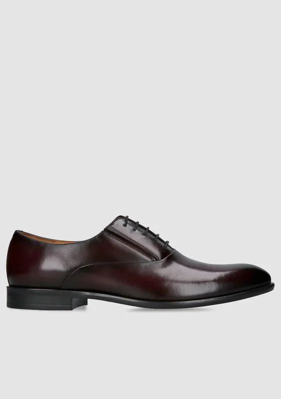 Bordowe półbuty Marcus — Konopka Shoes