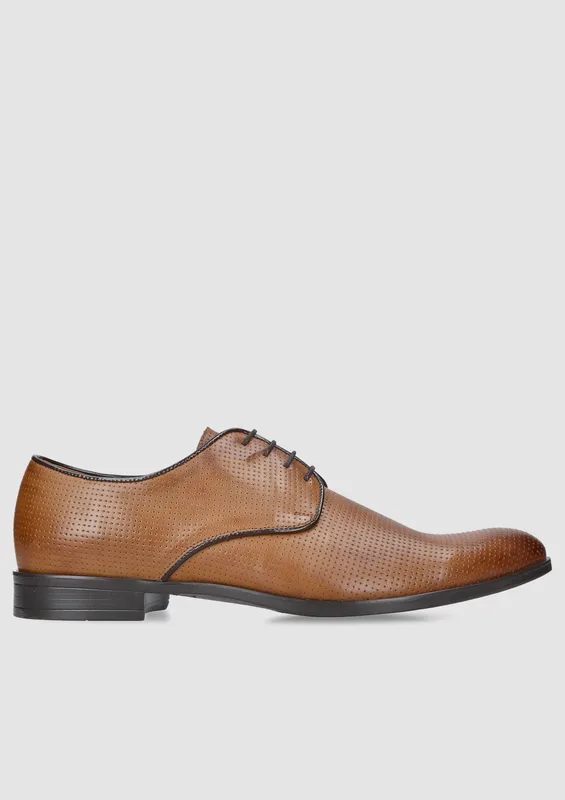 Brązowe półbuty Kris — Konopka Shoes