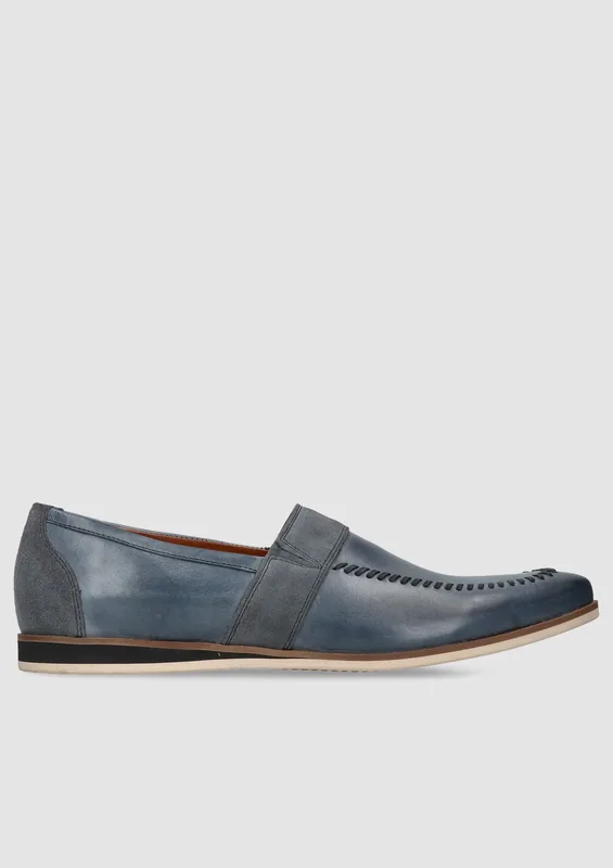 Granatowe loafersy Anton — Konopka Shoes