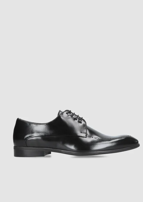Czarne półbuty Kevin — Konopka Shoes