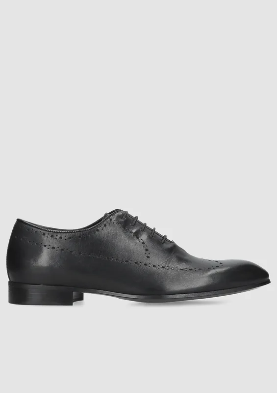 Czarne półbuty Kevin — Konopka Shoes