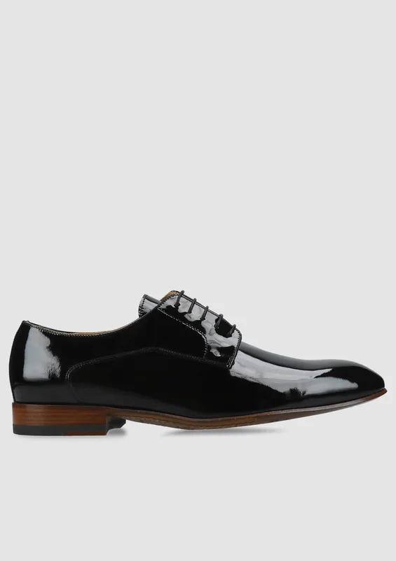 Czarne buty eleganckie Kevin Gold Collection — Konopka Shoes