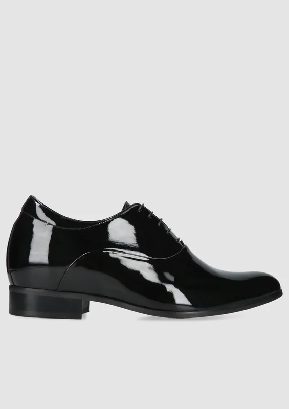 Czarne buty podwyższające Dustin + 7 cm — Konopka Shoes