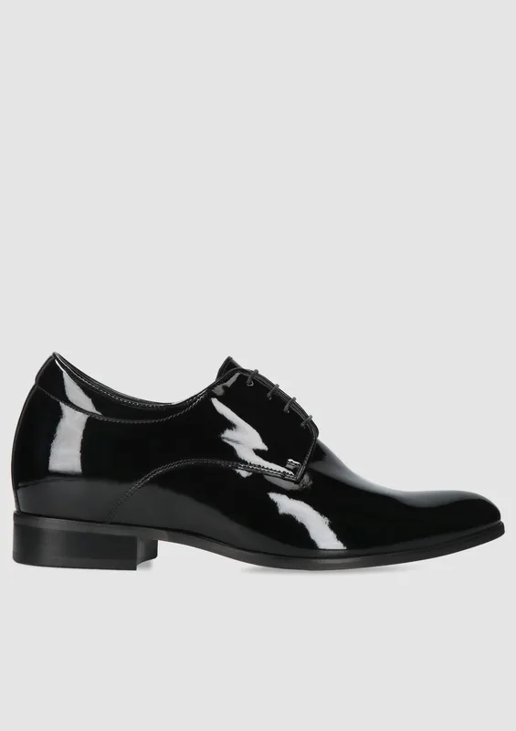 Czarne buty podwyższające Dustin +7 cm — Konopka Shoes