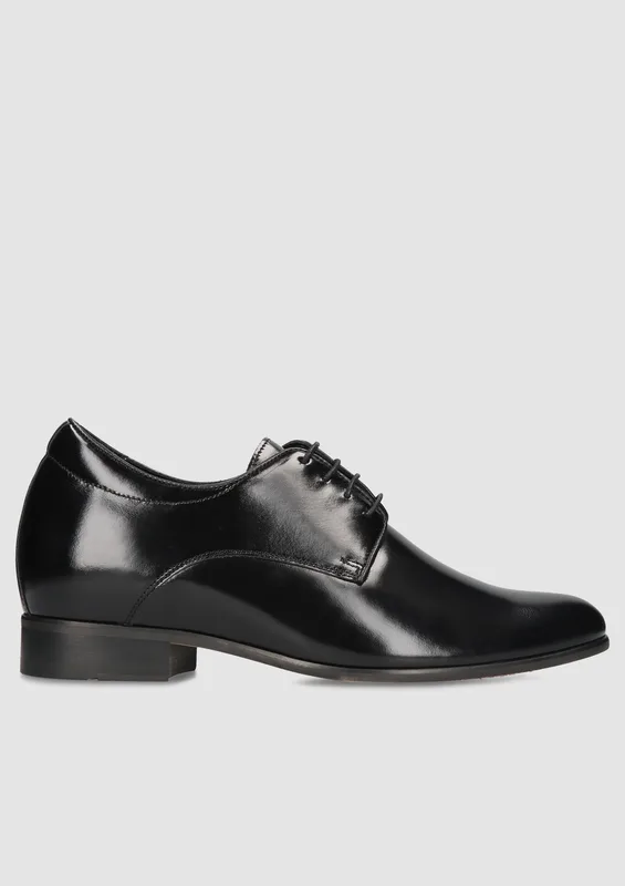 Czarne buty podwyższające Dustin +7 cm — Konopka Shoes