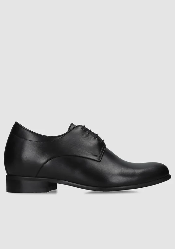 Czarne buty podwyższające Wolter + 7 cm — Konopka Shoes