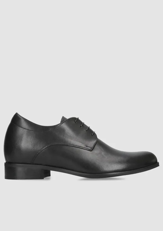 Czarne buty podwyższające Bruce +7 cm — Konopka Shoes
