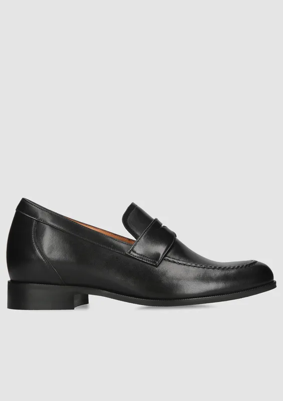 Czarne buty podwyższające Bruce + 7 cm — Konopka Shoes