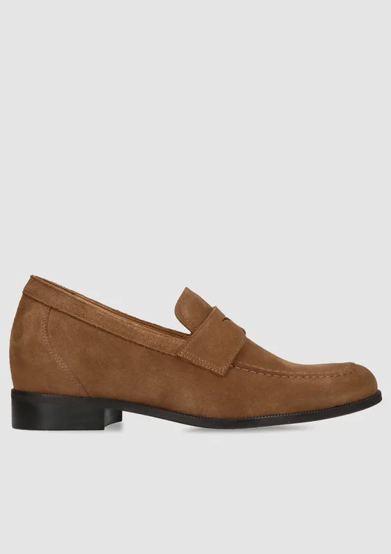 Brązowe buty podwyższające Bruce + 7 cm — Konopka Shoes