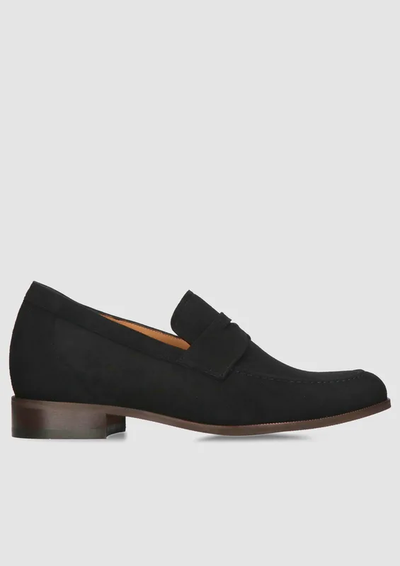 Czarne buty podwyższające Bruce + 7 cm — Konopka Shoes