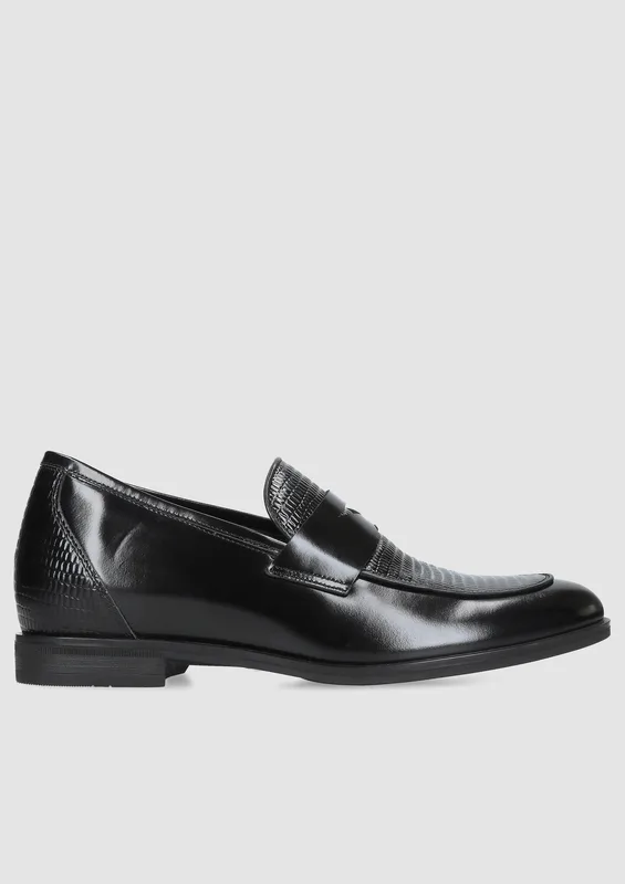 Czarne buty podwyższające Luis + 7 cm — Konopka Shoes