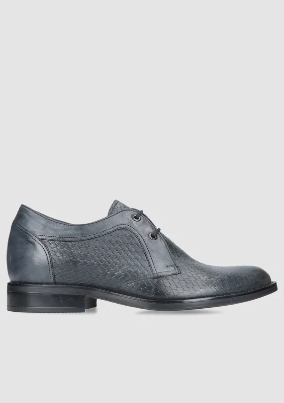 Grafitowe buty podwyższające Bruce +7 cm — Konopka Shoes