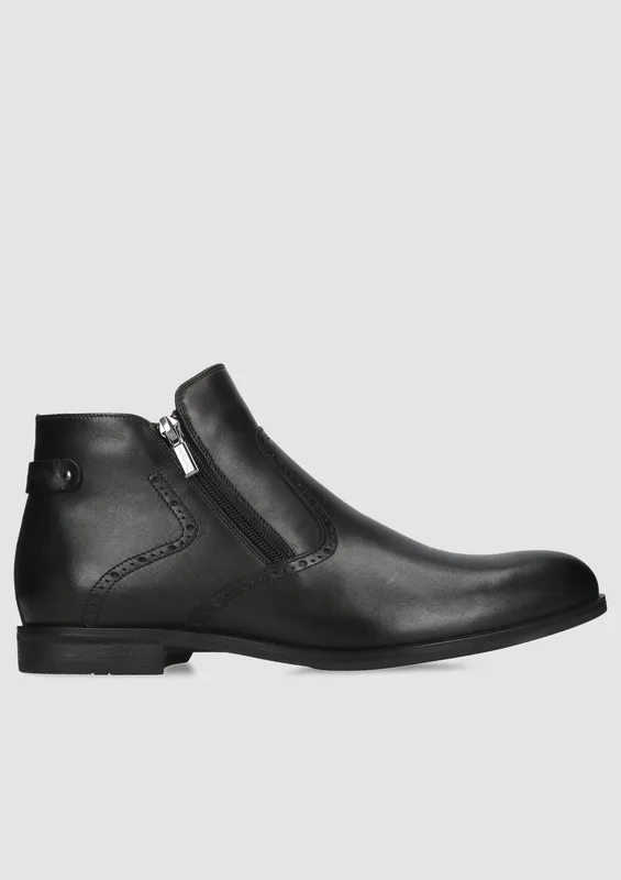 Czarne trzewiki Henrik — Konopka Shoes