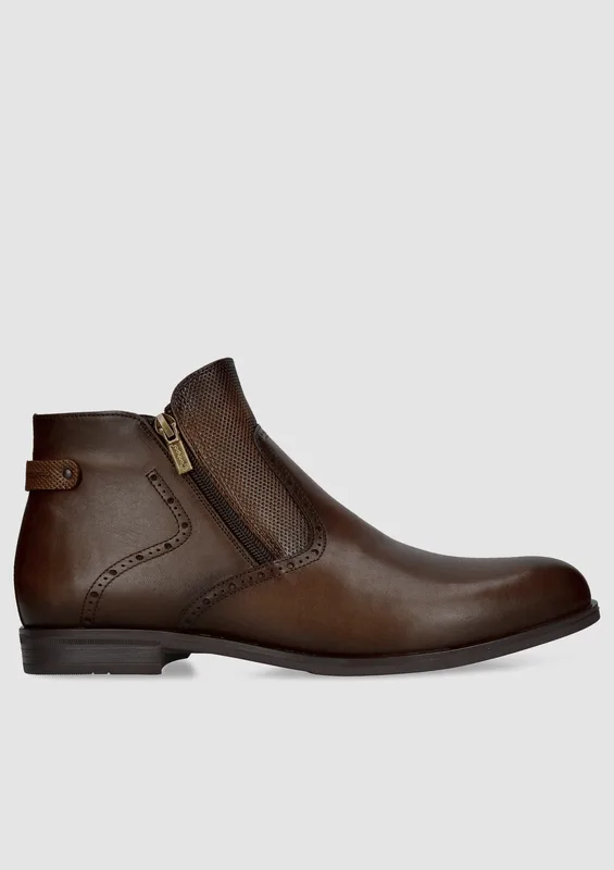 Brązowe trzewiki Henrik — Konopka Shoes