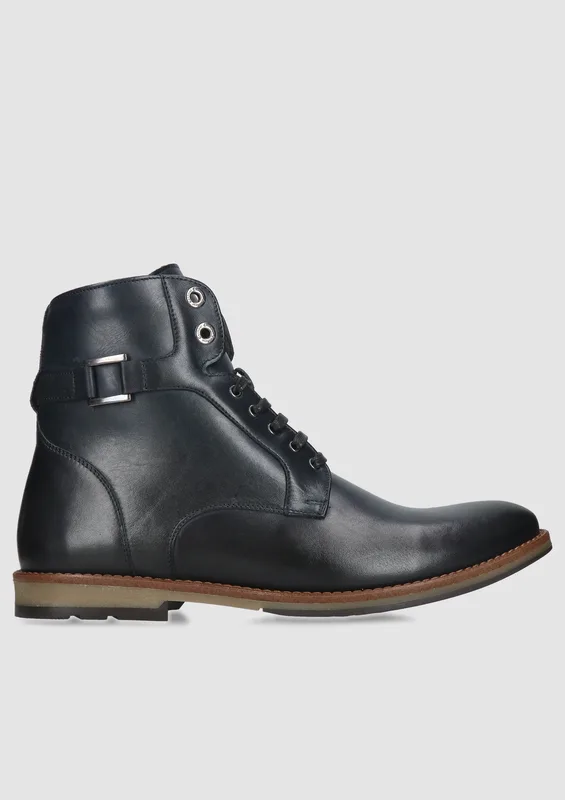 Granatowe trzewiki Jakob — Konopka Shoes