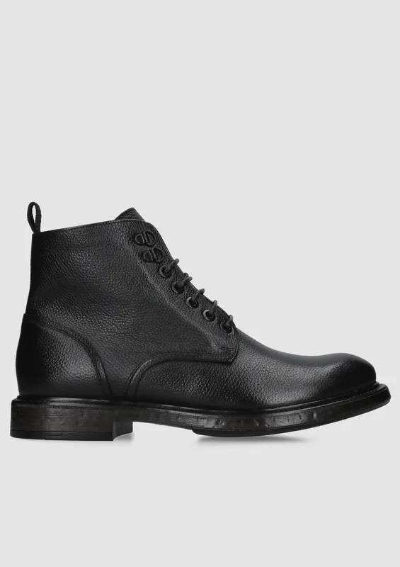 Czarne trzewiki Davide — Konopka Shoes