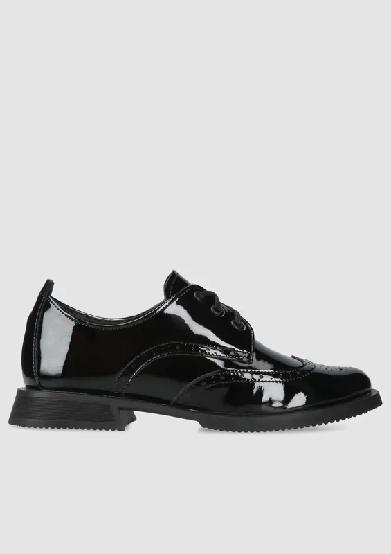Czarne półbuty Julia — Konopka Shoes