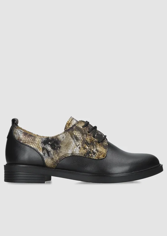 Czarne półbuty Emma — Konopka Shoes