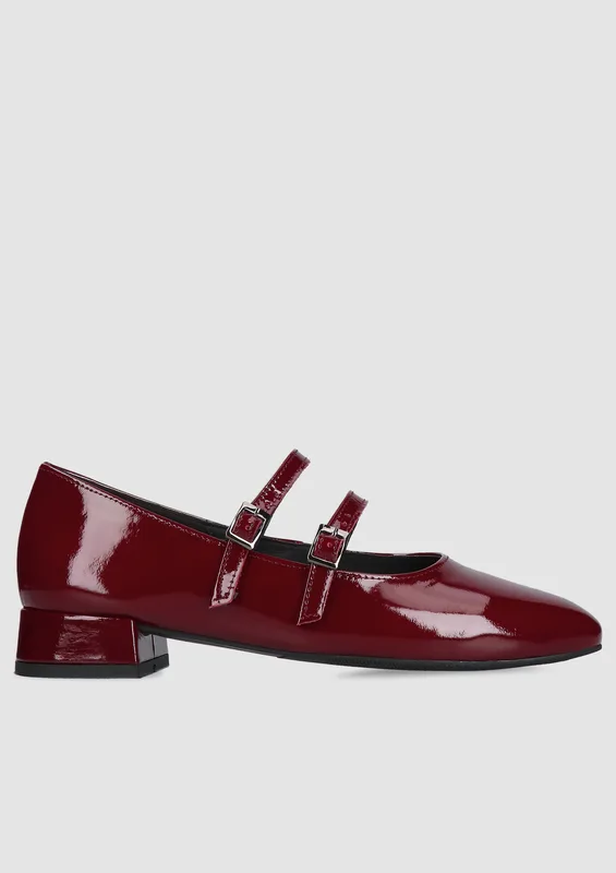 Bordowe baleriny Luisa — Konopka Shoes