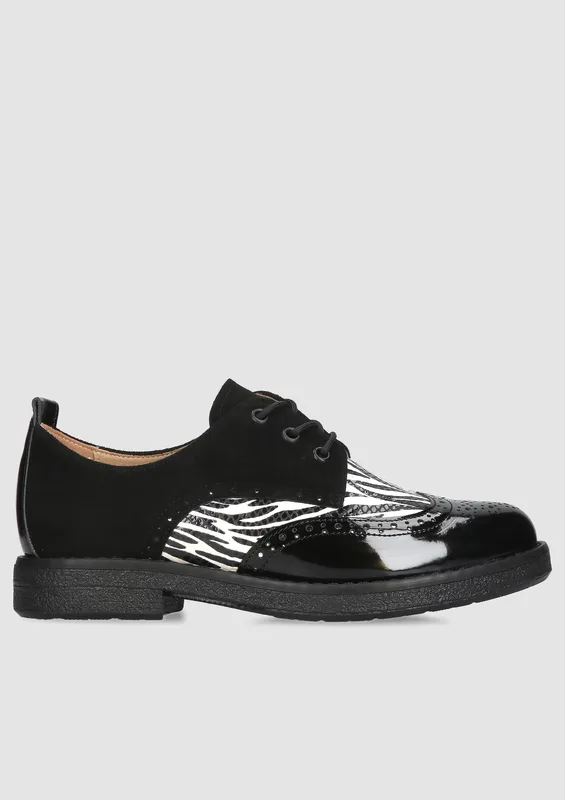 Czarne półbuty Norene — Konopka Shoes