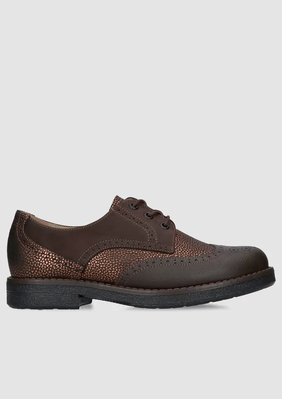 Brązowe półbuty Norene — Konopka Shoes