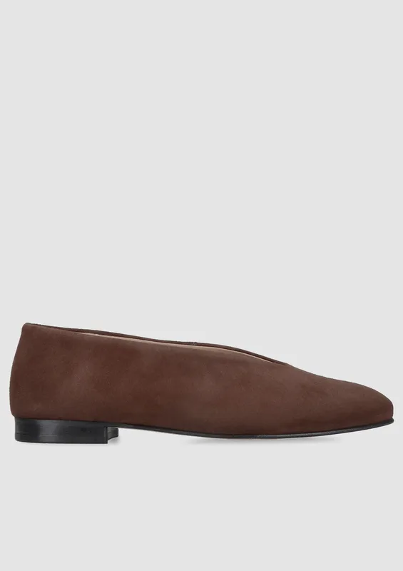 Brązowe baleriny Luisa — Konopka Shoes