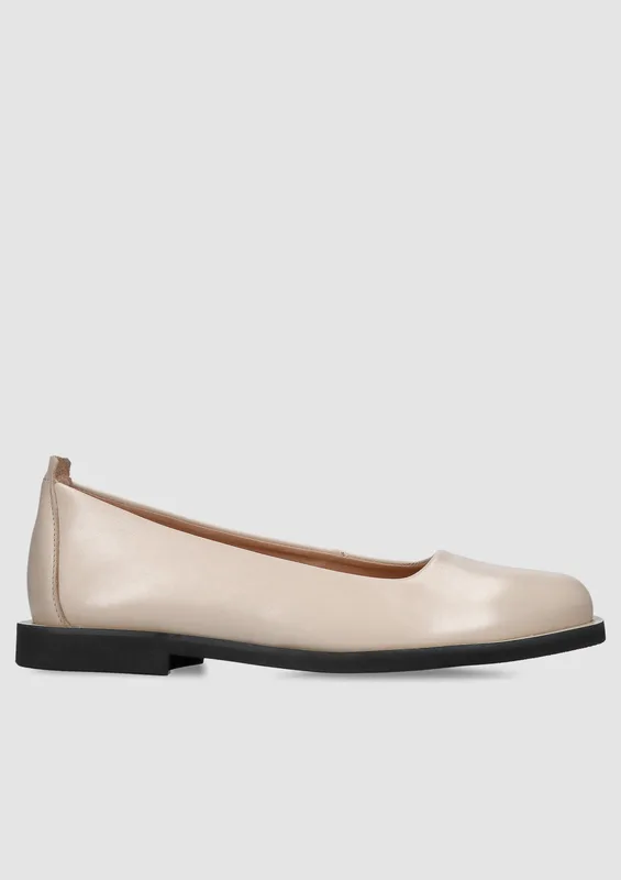Beżowe baleriny Julia — Konopka Shoes