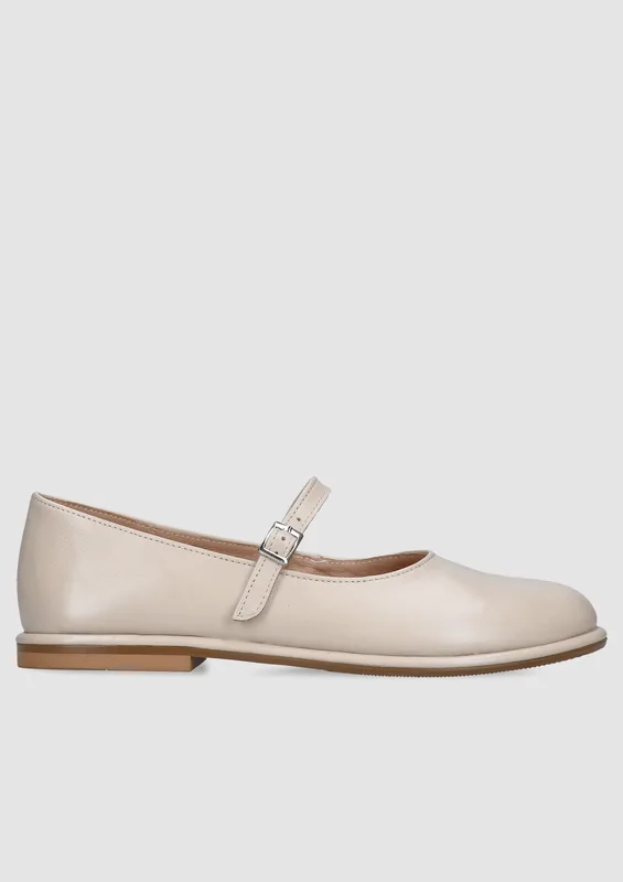 Beżowe baleriny Margherita — Konopka Shoes