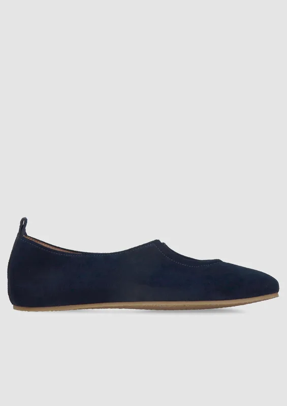Granatowe baleriny Luisa — Konopka Shoes