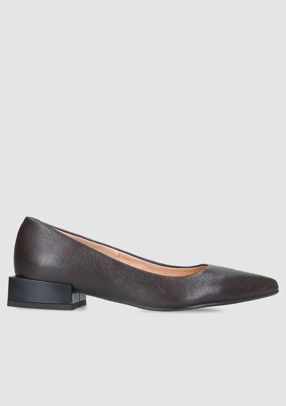Brązowe czółenka Gaia — Konopka Shoes