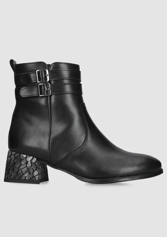 Czarne botki Celeste — Konopka Shoes