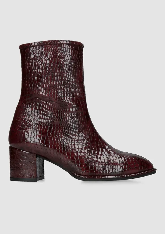 Bordowe botki Lorena — Konopka Shoes