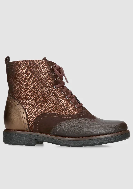Brązowe botki Marion — Konopka Shoes