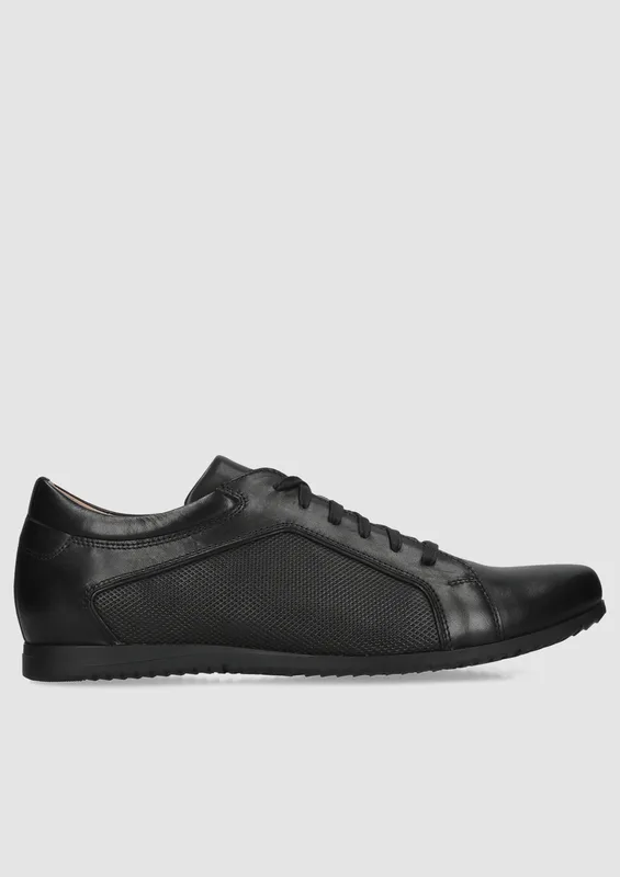 Czarne półbuty Timo — Konopka Shoes