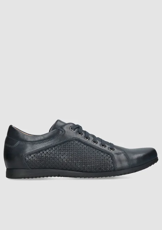 Granatowe półbuty Timo — Konopka Shoes