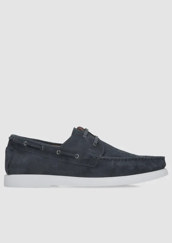 Granatowe półbuty Alessio — Konopka Shoes