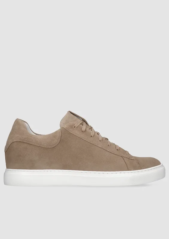 Beżowe buty podwyższające Xavier +6 cm — Konopka Shoes