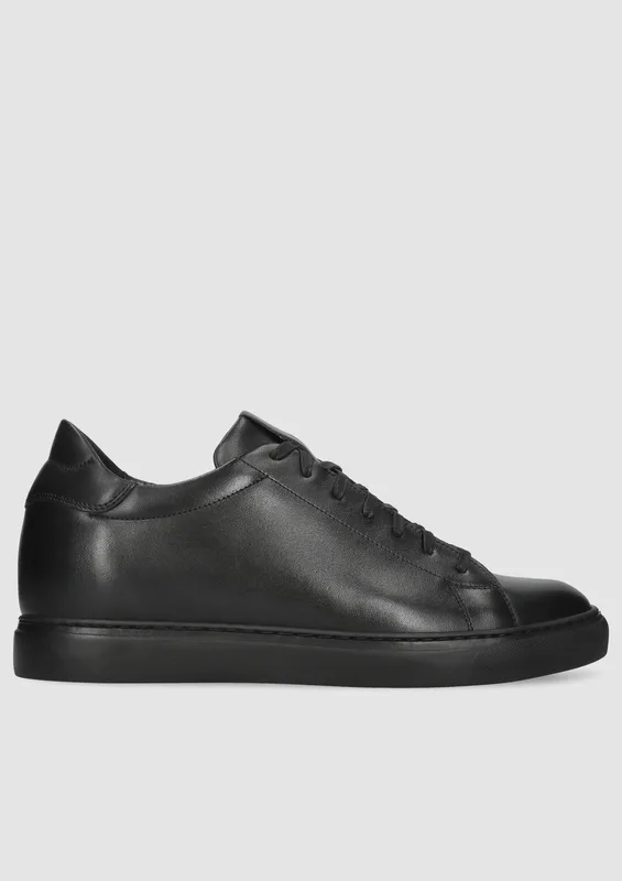 Czarne buty podwyższające Xavier +6 cm — Konopka Shoes