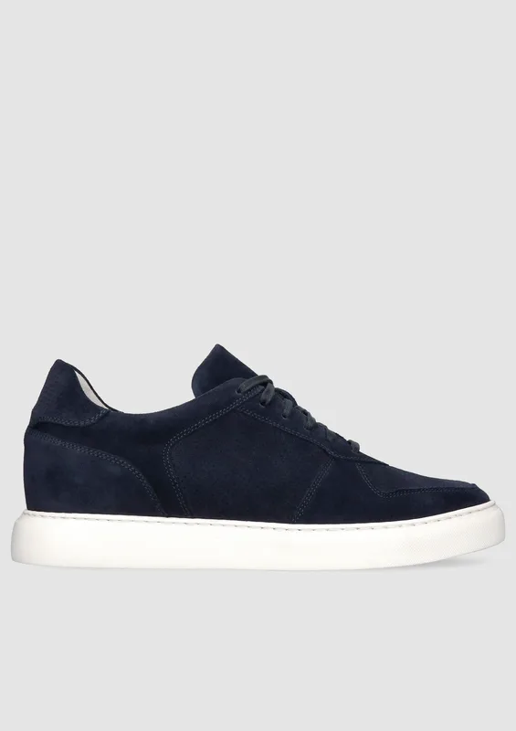 Granatowe buty podwyższające Xavier +6 cm — Konopka Shoes