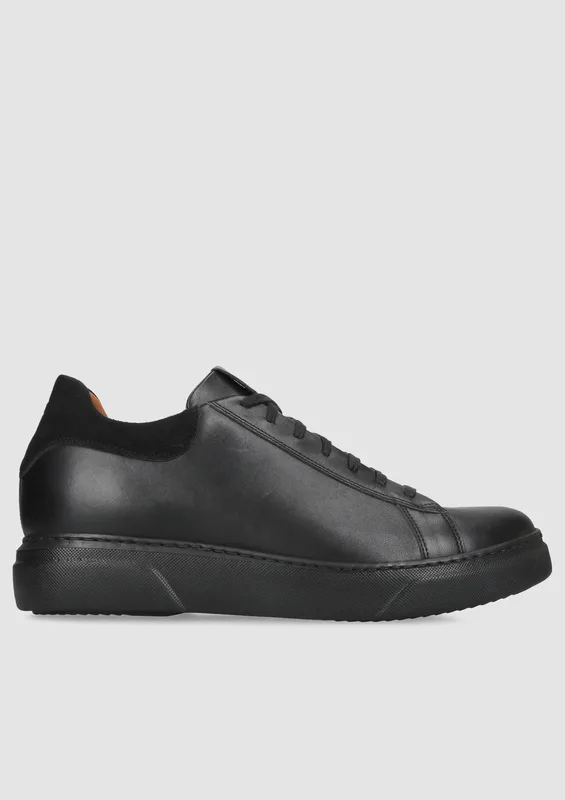 Czarne buty podwyższające Cyrus +6 cm — Konopka Shoes