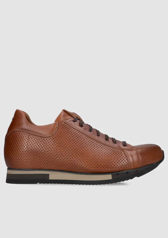 Brązowe buty podwyższające Cyrus +6 cm — Konopka Shoes