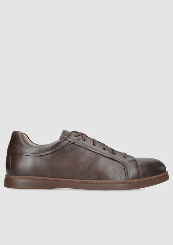 Brązowe sneakersy Rovian — Konopka Shoes