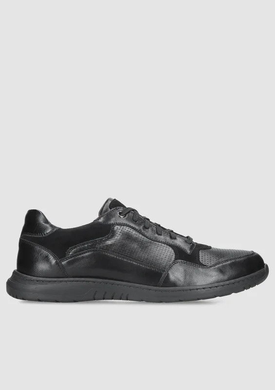 Czarne półbuty Edgar — Konopka Shoes