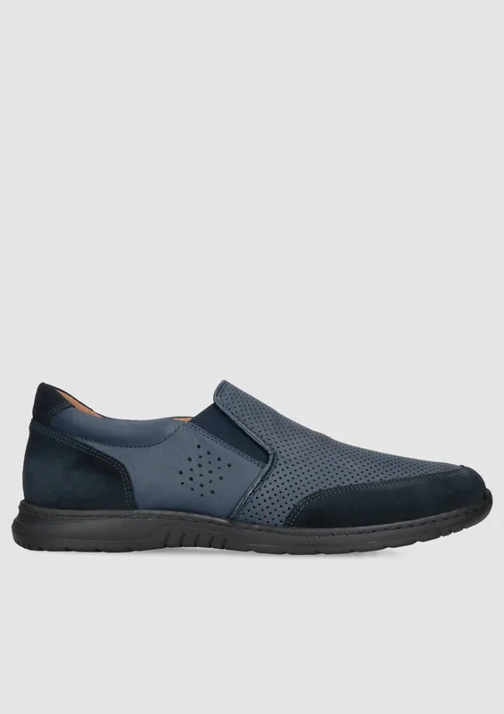 Granatowe półbuty Edgar — Konopka Shoes