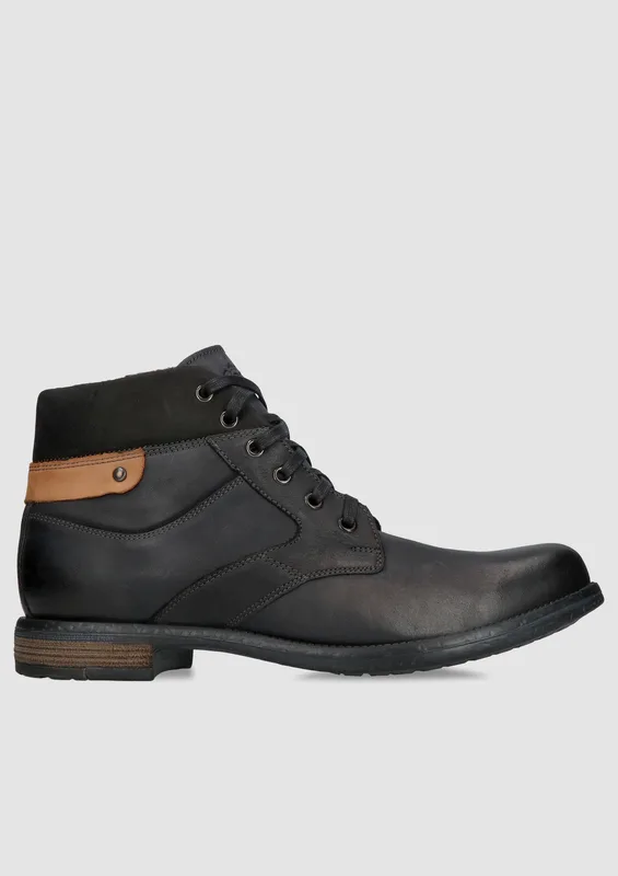 Czarne trzewiki Filip — Konopka Shoes