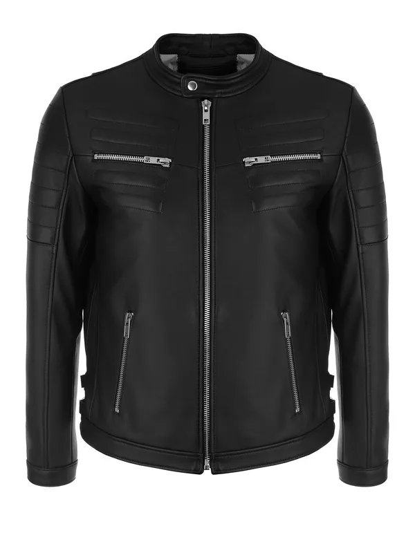 Kurtka skórzana PEDRO w stylu motocyklowym — LA FENICE