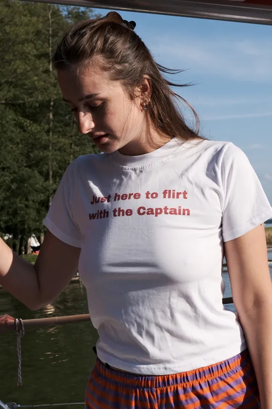 T shirt Flirt with the Captain — Last Sunny Days